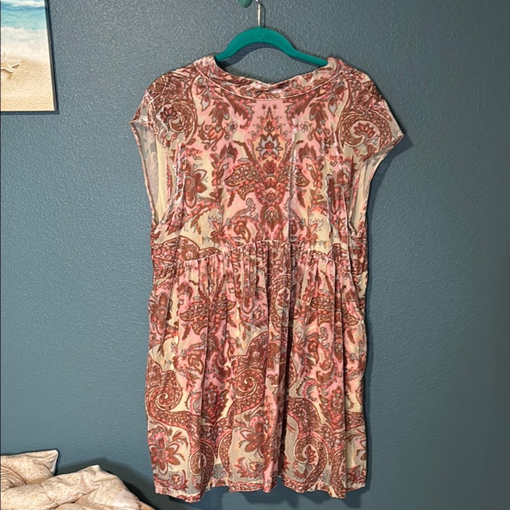 Free people Elegant Paisley Pink Dress
